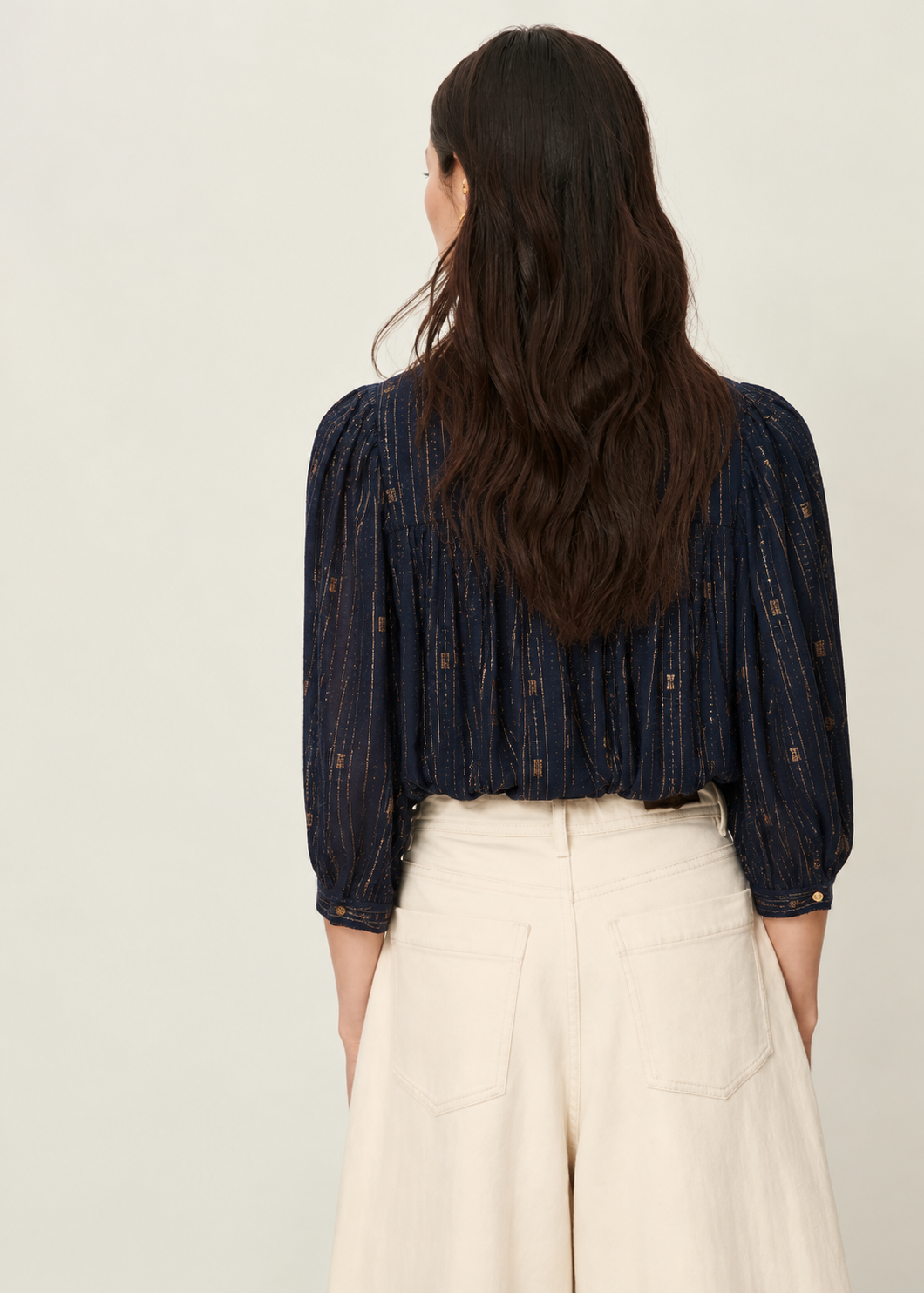 Lylee Blouse in Navy Domiu from Sessun