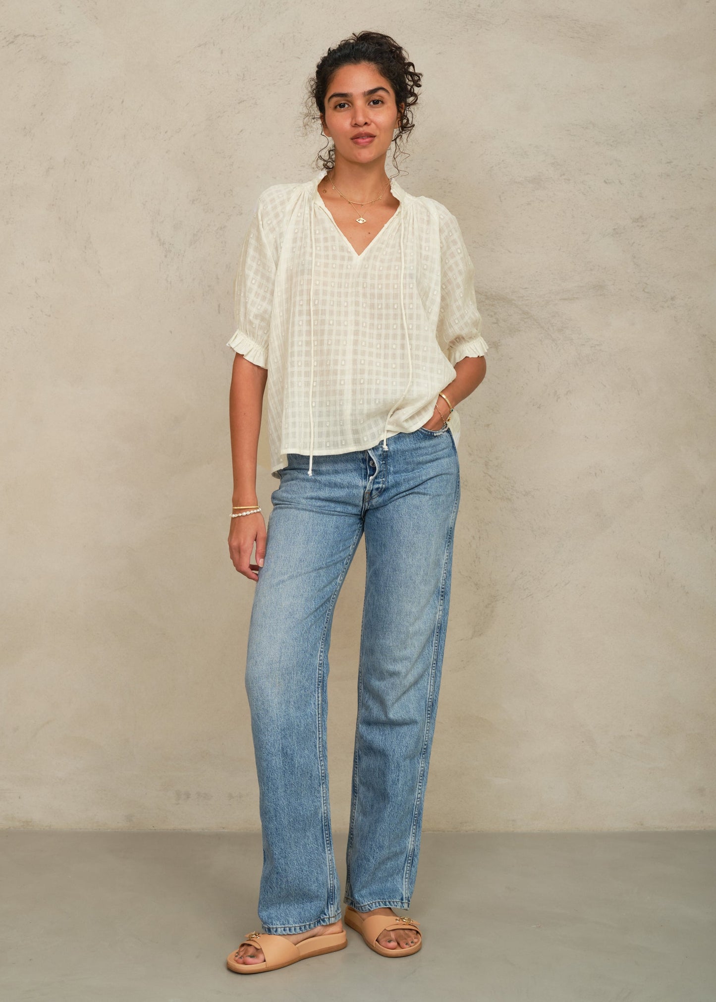 Etta Top in Ecru from M.A.B.E