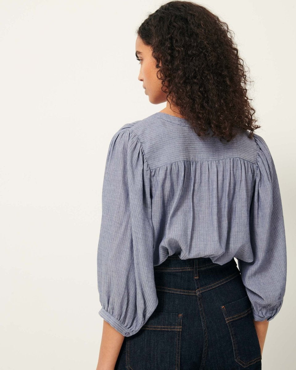 A View Blouse in Chambray from SESSUN at Edito boutique