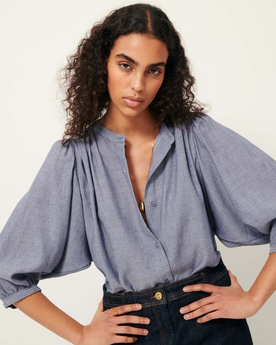 A View Blouse in Chambray from SESSUN at Edito boutique