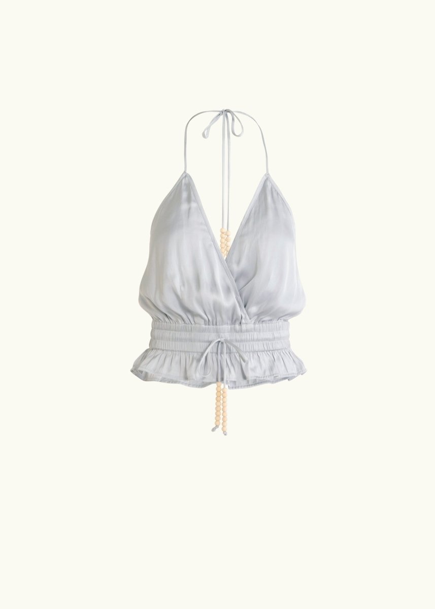 Alina Halter Top in Dove from FLANNEL at Edito boutique