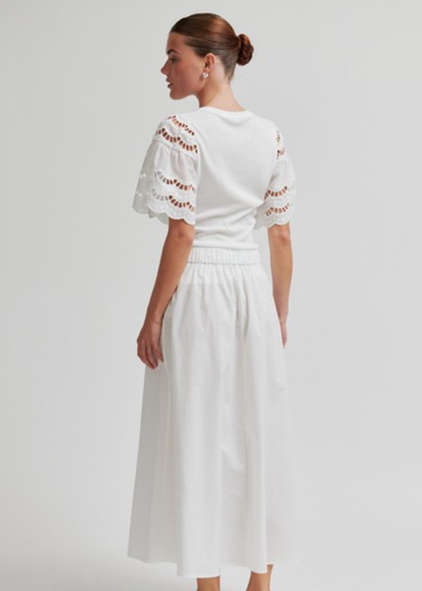 Alisa Skirt in White from SECOND FEMALE at Edito Boutique