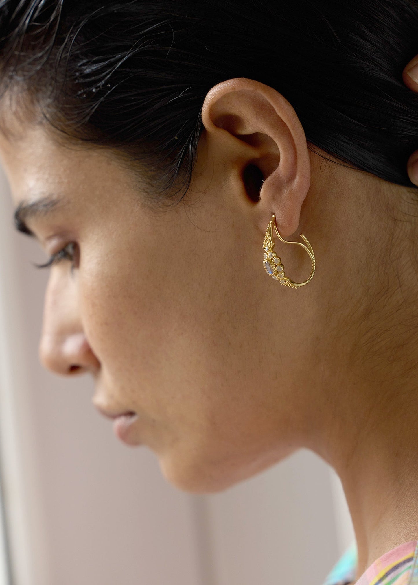 Anne Labradorite Earrings from Dorothée Sausset