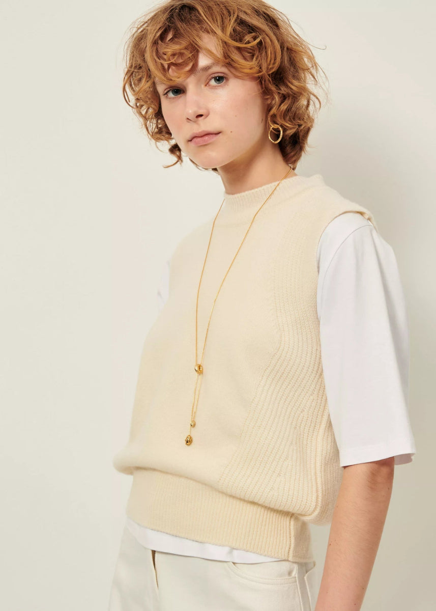 Baynino Sleeveless Jumper in Fleur De Sel from SESSUN at Edito boutique