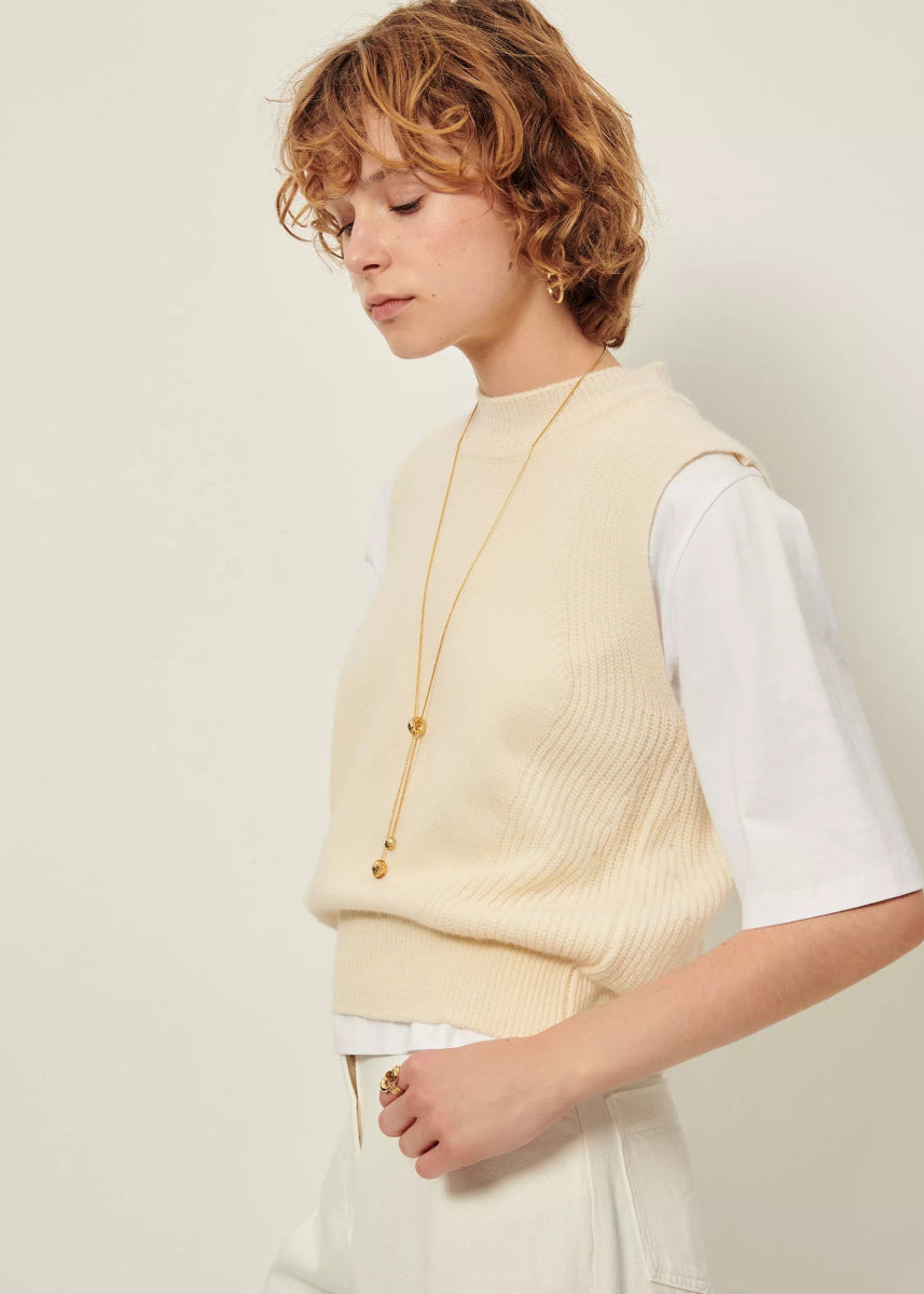 Baynino Sleeveless Jumper in Fleur De Sel from SESSUN at Edito boutique
