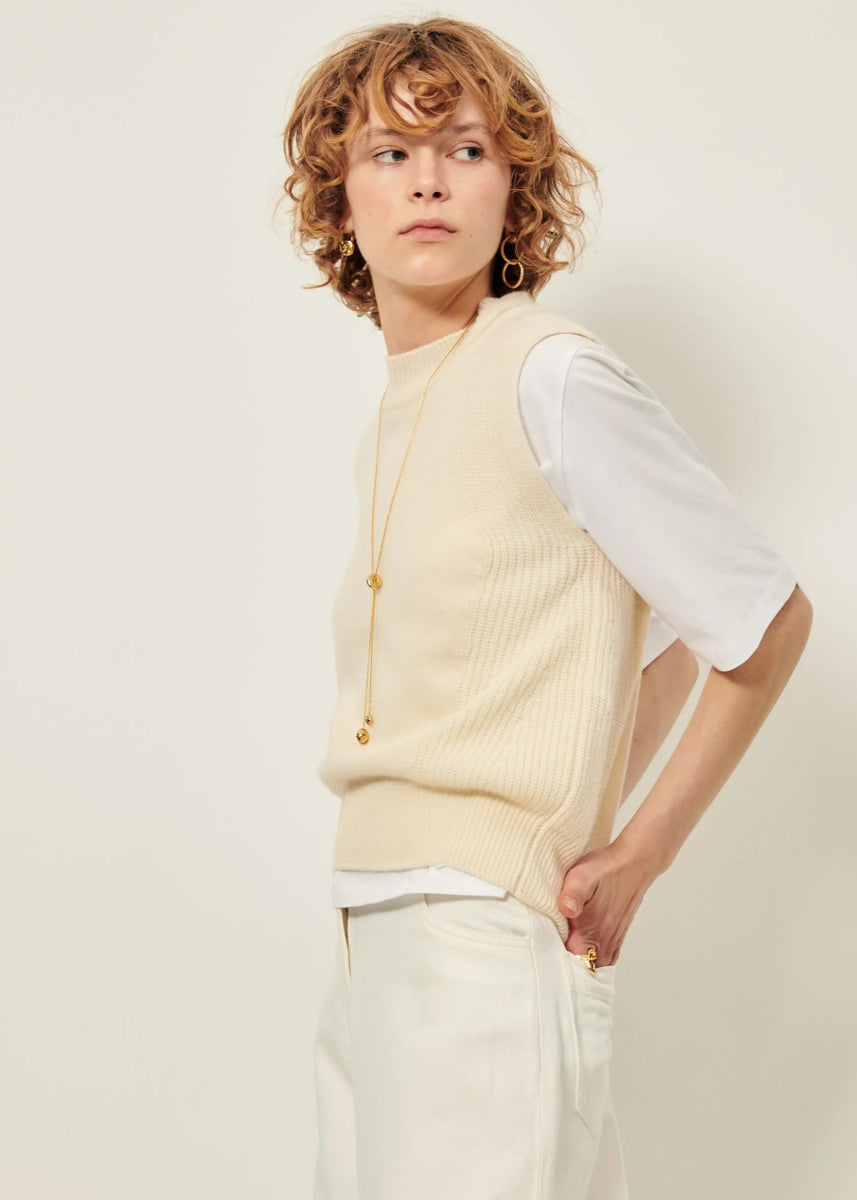 Baynino Sleeveless Jumper in Fleur De Sel from SESSUN at Edito boutique