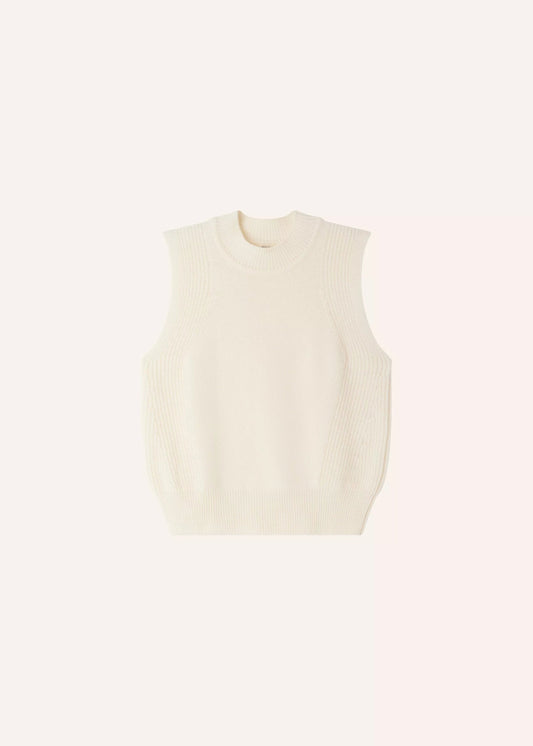 Baynino Sleeveless Jumper in Fleur De Sel from SESSUN at Edito boutique Baynino Sleeveless Jumper in Fleur De Sel from SESSUN at Edito boutique