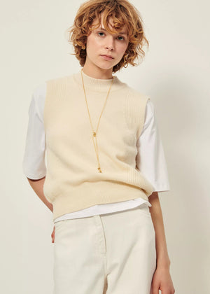 Baynino Sleeveless Jumper in Fleur De Sel from SESSUN at Edito boutique