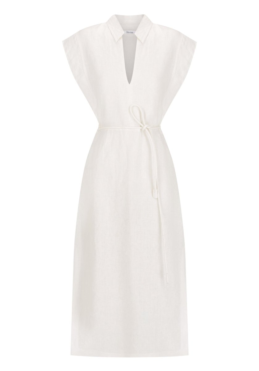 Belle Linen Dress in Ivory from MORRISON at Edito boutique