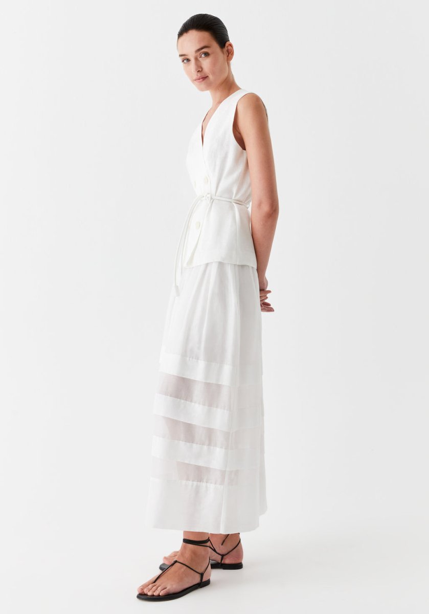 Belle Linen Vest in Ivory from MORRISON at Edito boutique