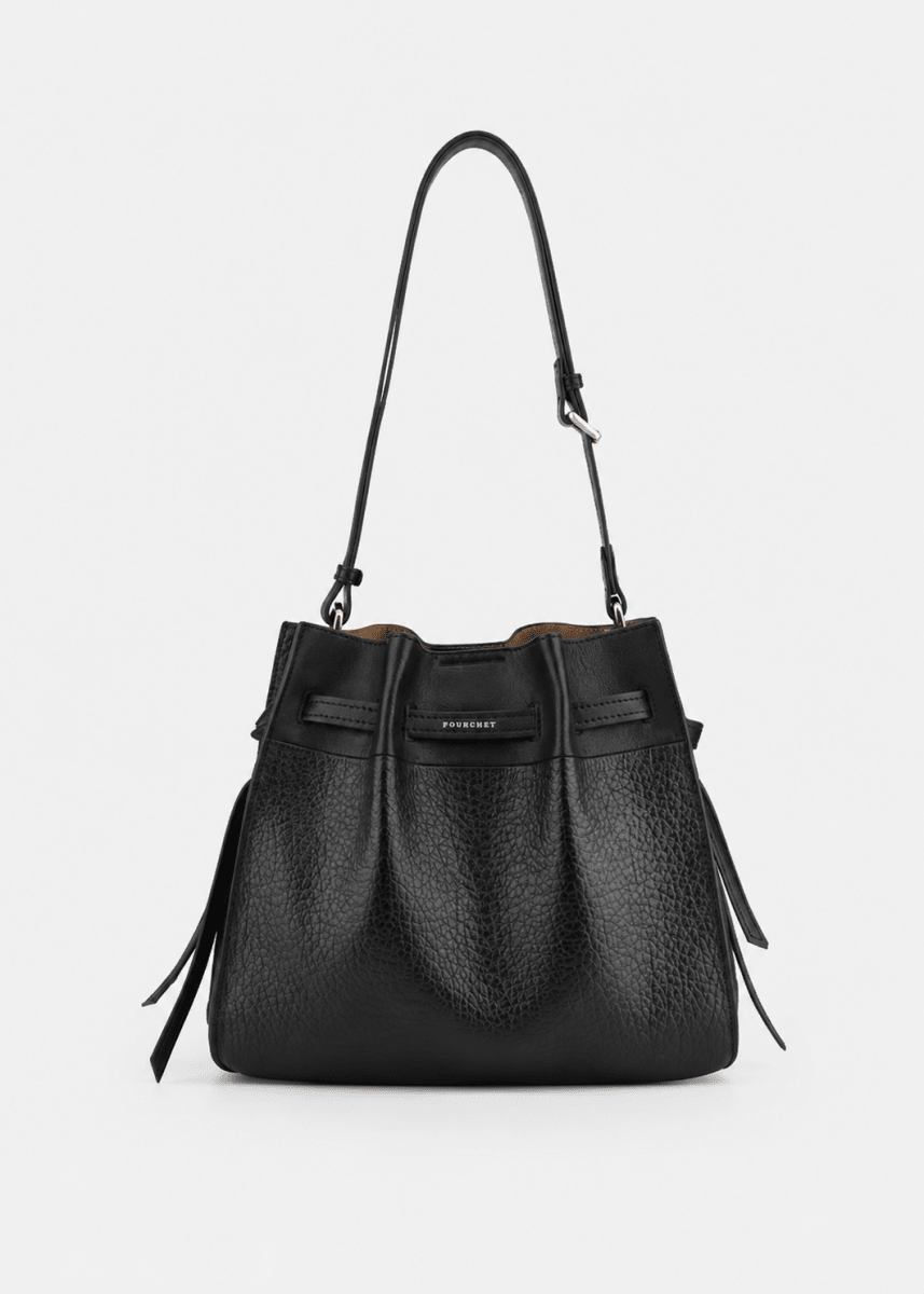 Blossom Besace shoulder Bag in Black from POURCHET at Edito Boutique
