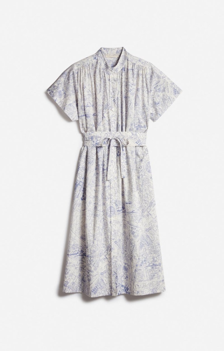 Ciao Dress in White Blue from VANESSA BRUNO at Edito boutique