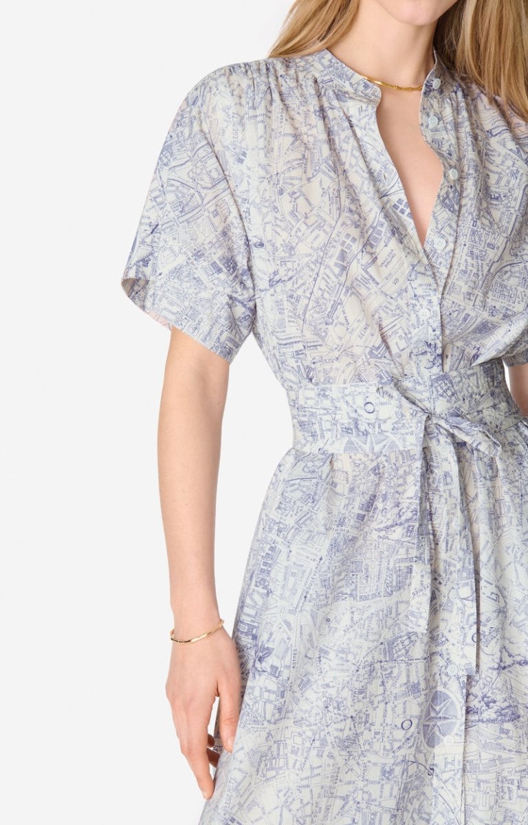 Ciao Dress in White Blue from VANESSA BRUNO at Edito boutique