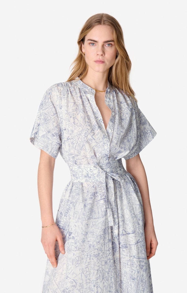 Ciao Dress in White Blue from VANESSA BRUNO at Edito boutique