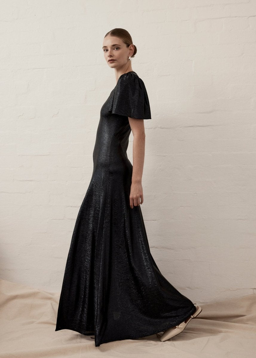 Como Maxi Dress in Navy from LUXE DE VALENTINA at Edito boutique