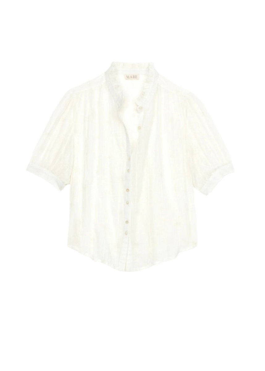 Dacy Embroidered top in Ecru from M.A.B.E at Edito boutique