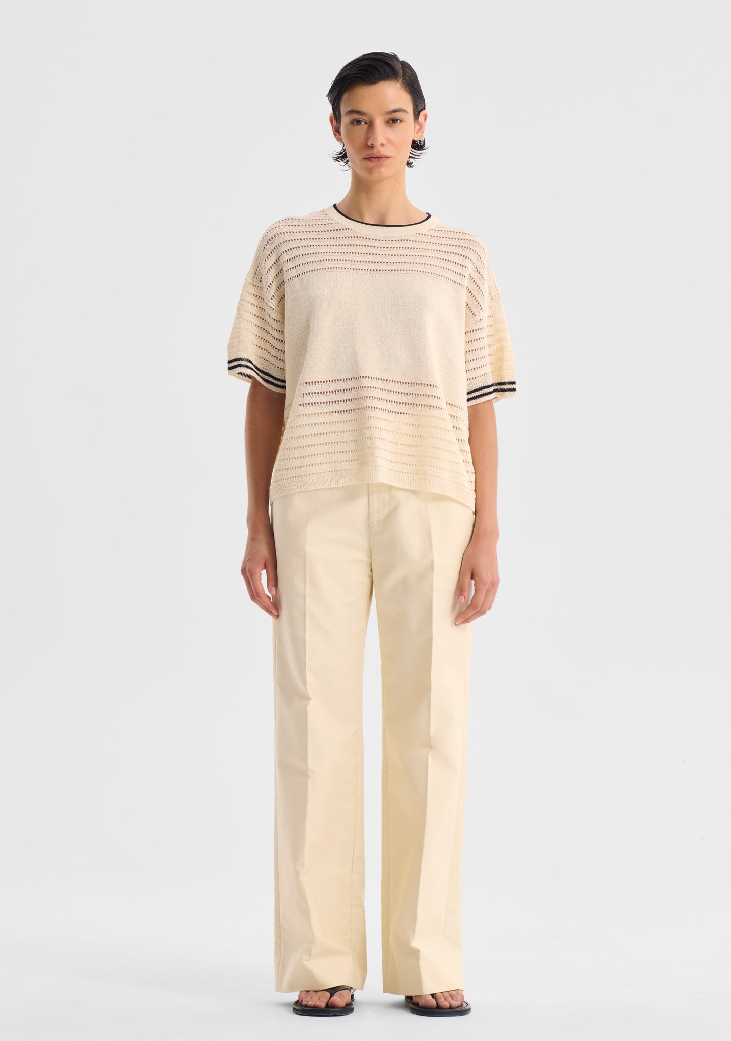 Dallas Knit Tee in Milk from Morrison