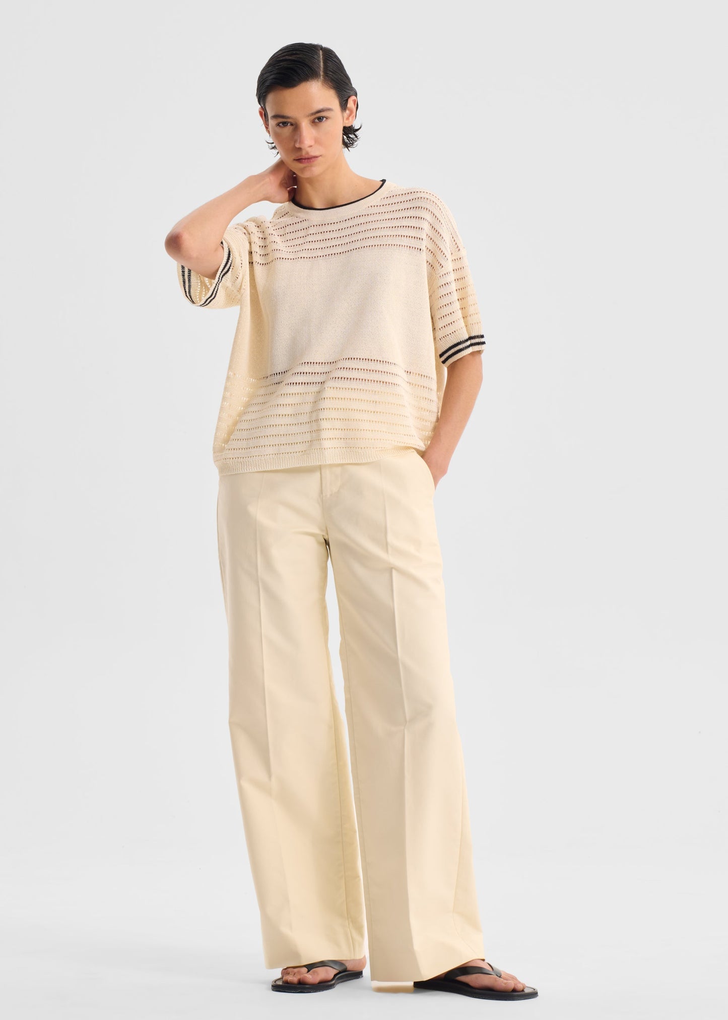 Dallas Knit Tee in Milk from Morrison