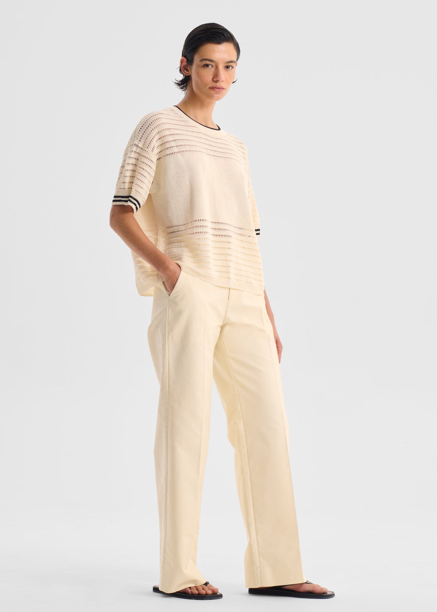 Dallas Knit Tee in Milk from Morrison
