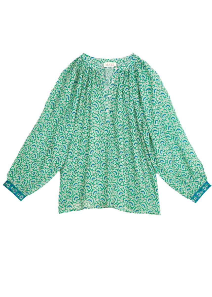 Dana L/S Top in Green from M.A.B.E at Edito boutique