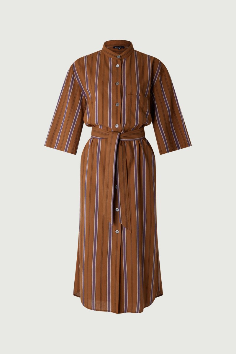 Deauville Dress in Hazelnut Purple from SOEUR at Edito boutique