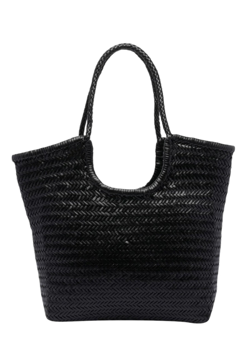 Diagonal Triple Jump Bag in Black from DRAGON DIFFUSION at Edito boutique