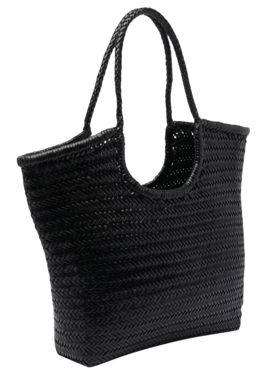Diagonal Triple Jump Bag in Black from DRAGON DIFFUSION at Edito boutique