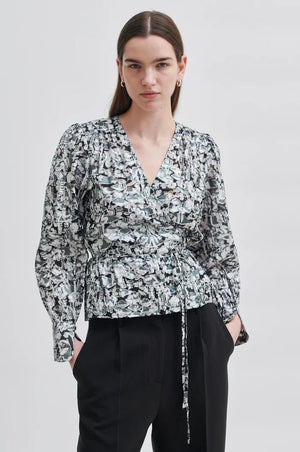 Doodle Wrap Blouse from SECOND FEMALE at Edito boutique