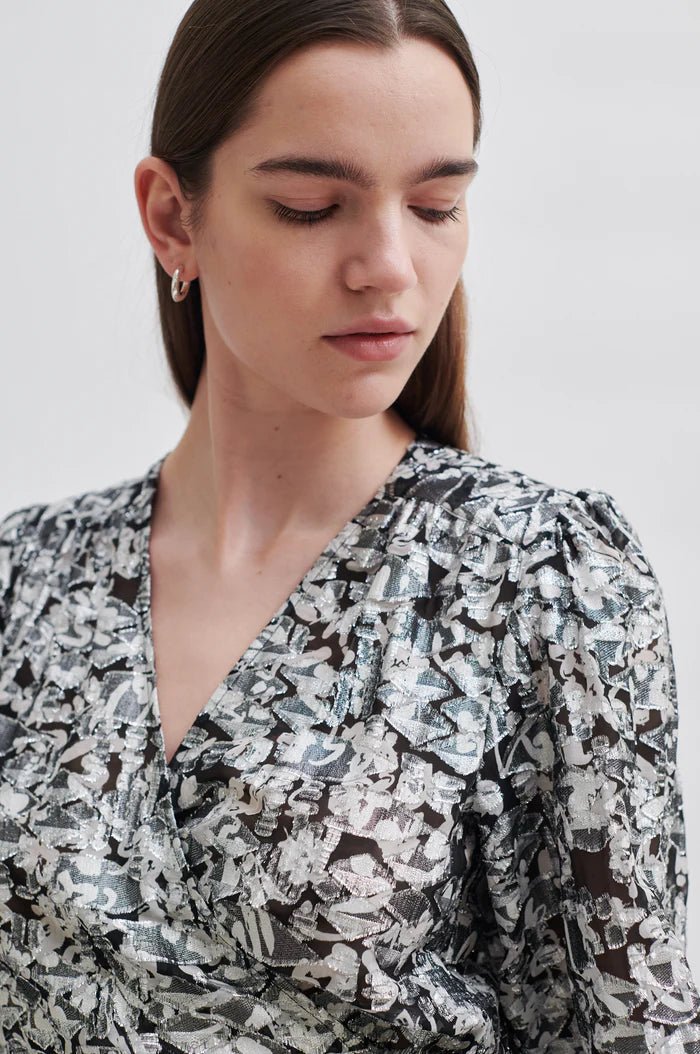 Doodle Wrap Blouse from SECOND FEMALE at Edito boutique