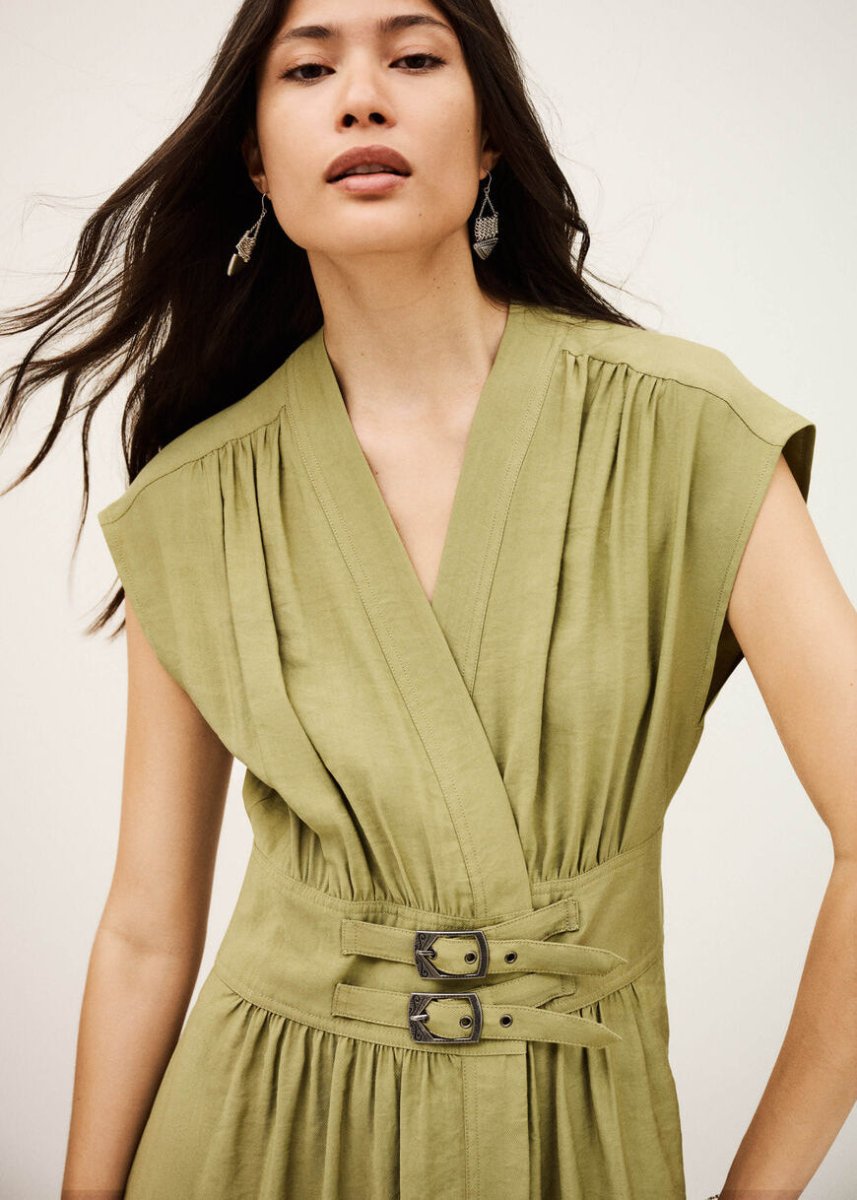 Dove Dress in Khaki from BA&SH at Edito boutique