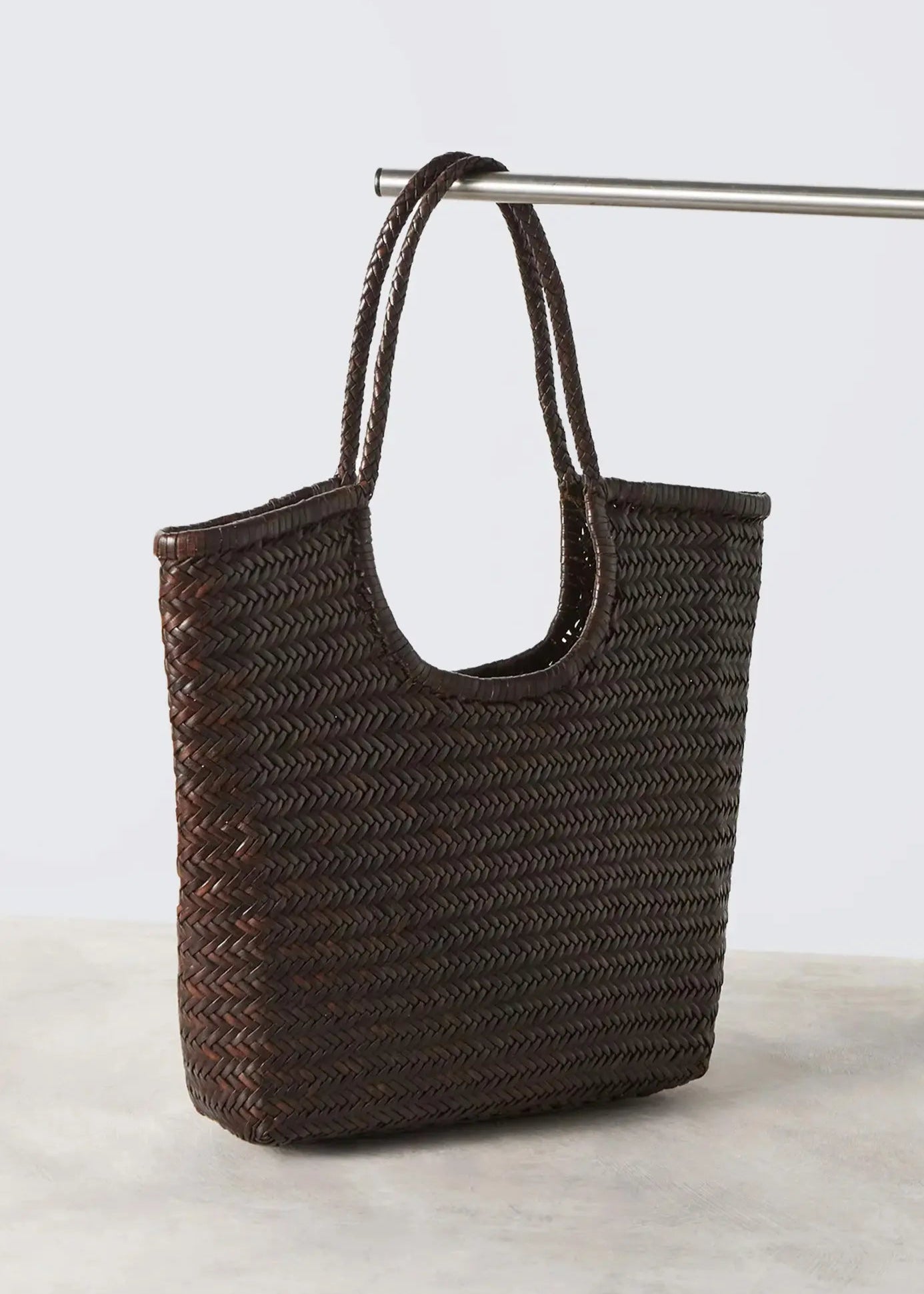 Diagonal Triple Jump Bag in Dark Brown from Dragon Diffusion