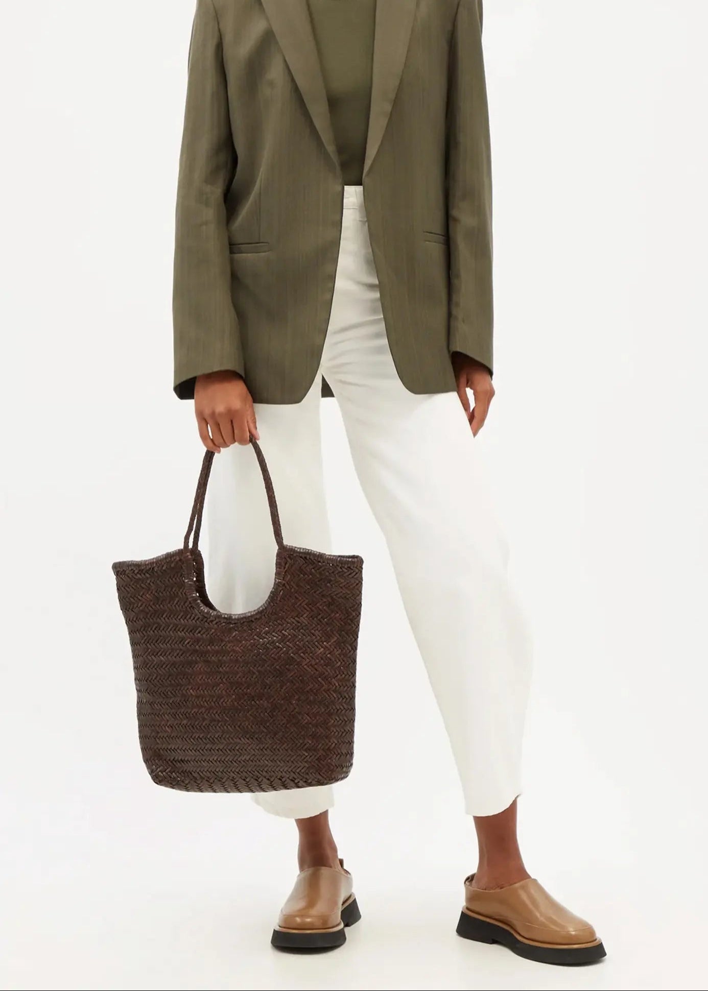 Diagonal Triple Jump Bag in Dark Brown from Dragon Diffusion