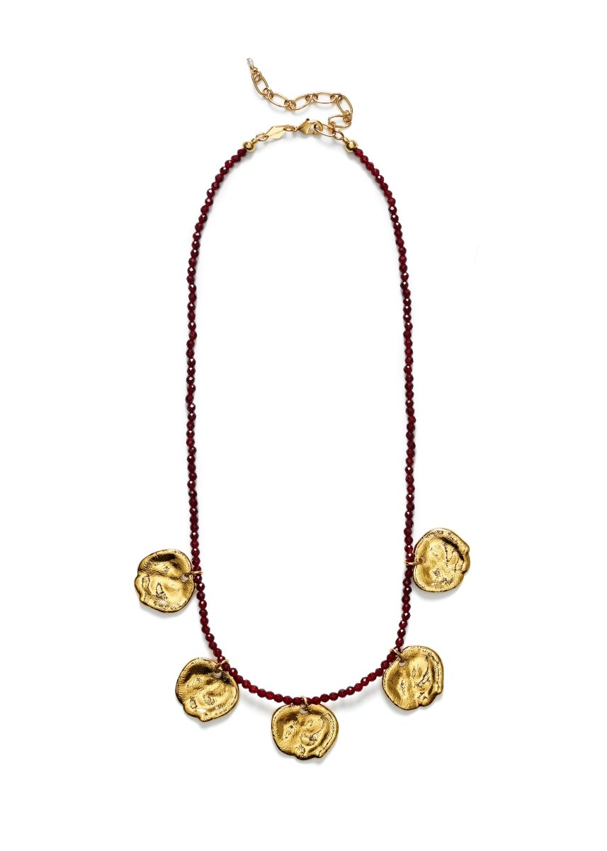 Dream Catcher Necklace in Burgundy from ANNI LU at Edito boutique