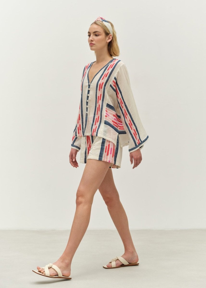 Dreamy Shirt in Navy/Red from DEVOTION TWINS at Edito boutique