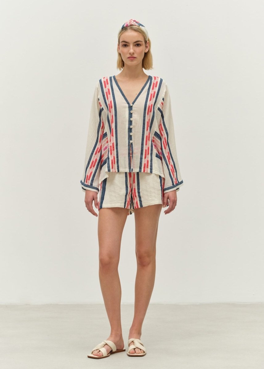 Dreamy Shirt in Navy/Red from DEVOTION TWINS at Edito boutique