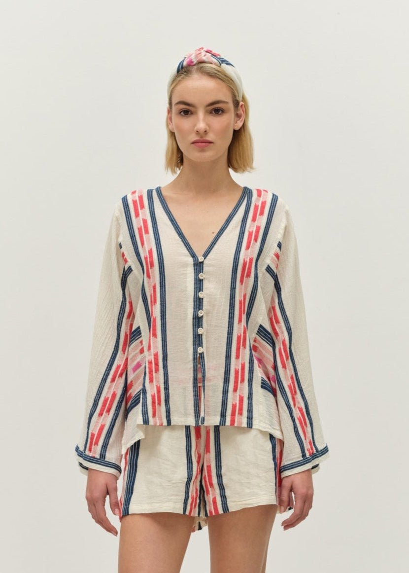 Dreamy Shirt in Navy/Red from DEVOTION TWINS at Edito boutique