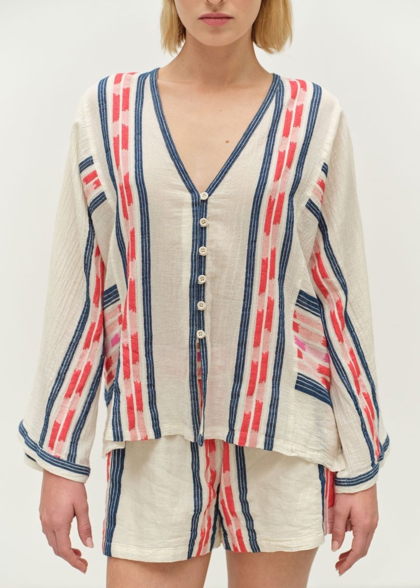 Dreamy Shirt in Navy/Red from DEVOTION TWINS at Edito boutique