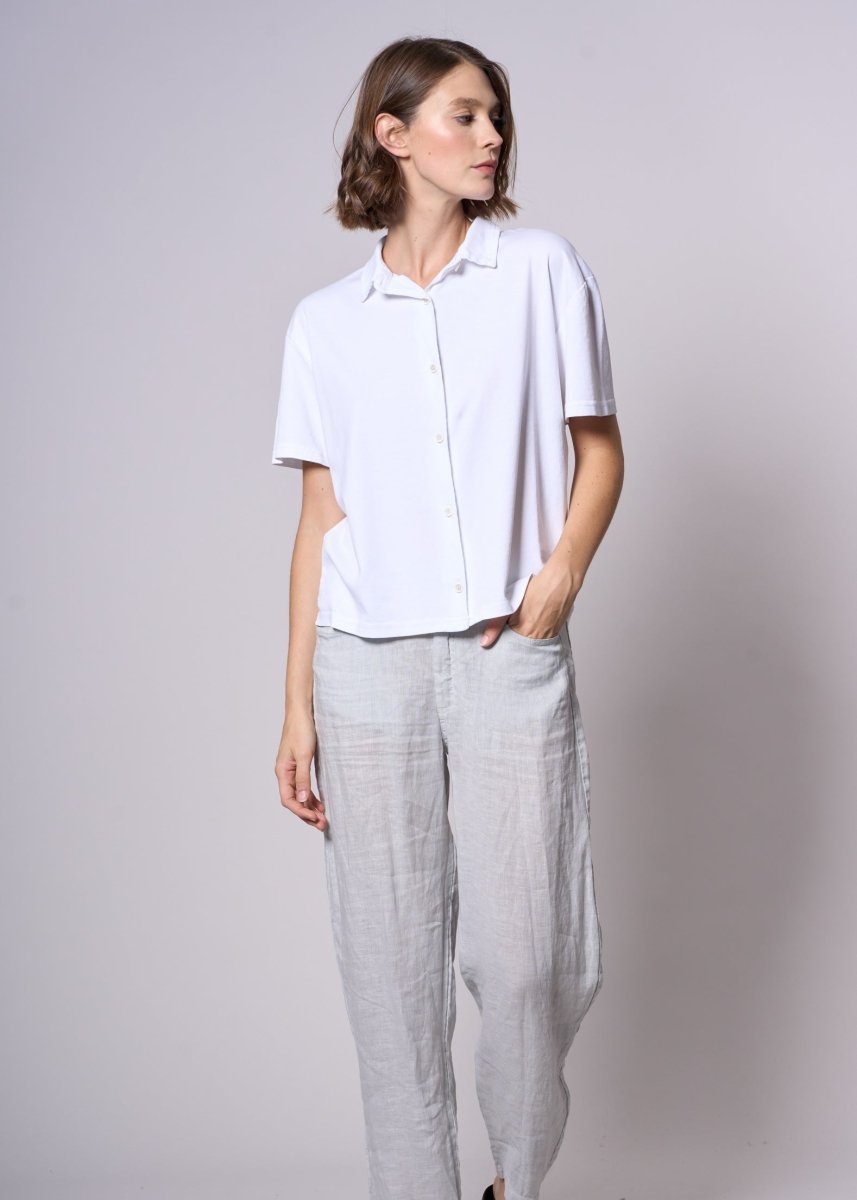 Dulim Cotton Shirt in White from CROSSLEY at Edito boutique