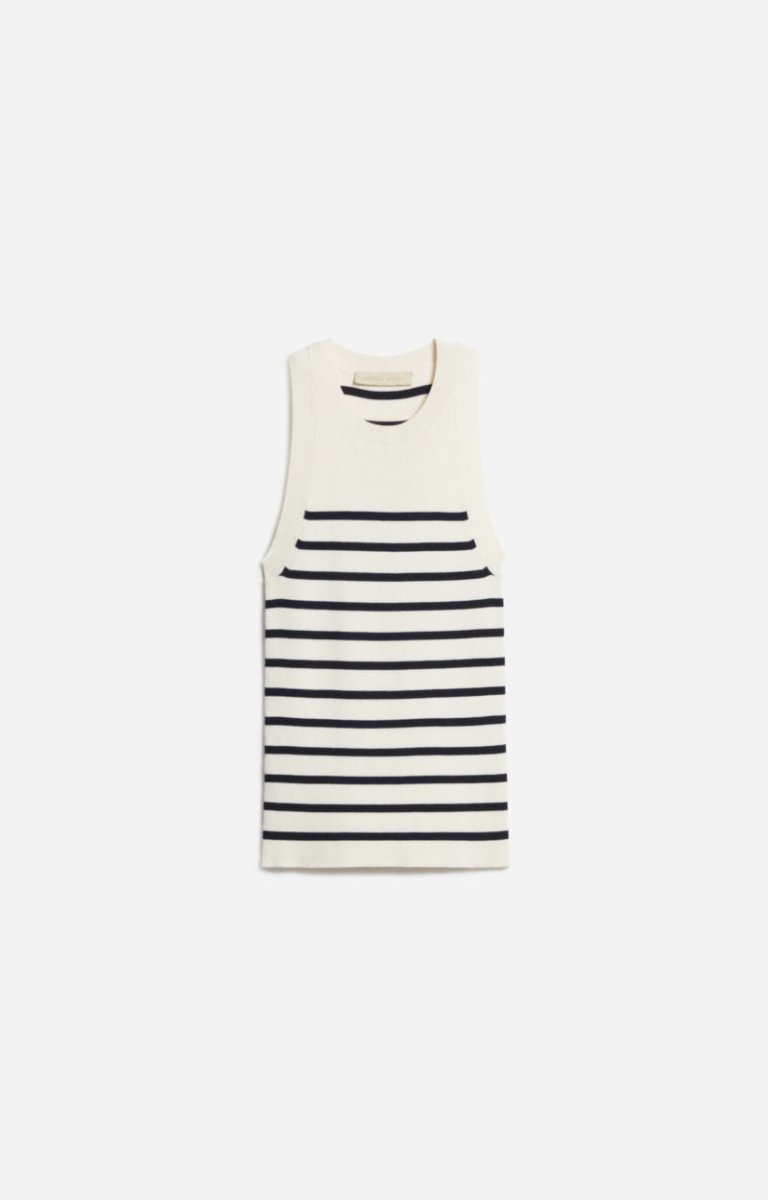 Edea Tank Top in Ecru Navy from VANESSA BRUNO at Edito boutique