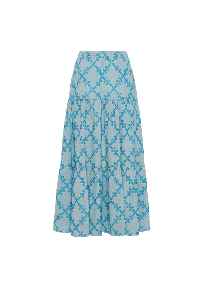 Elara Skirt in Turquoise from DEVOTION TWINS at Edito Boutique