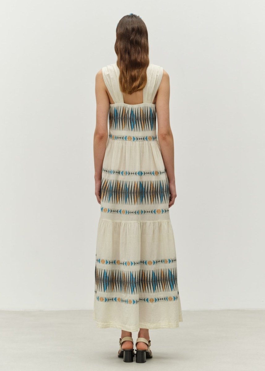 Elegant Dress in Blue/Camel from DEVOTION TWINS at Edito boutique