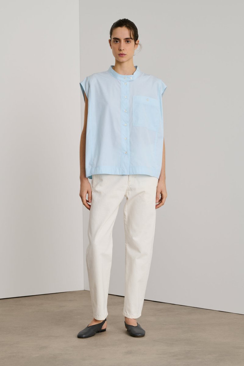 Estonie Blouse in Opal Blue from SOEUR at Edito boutique