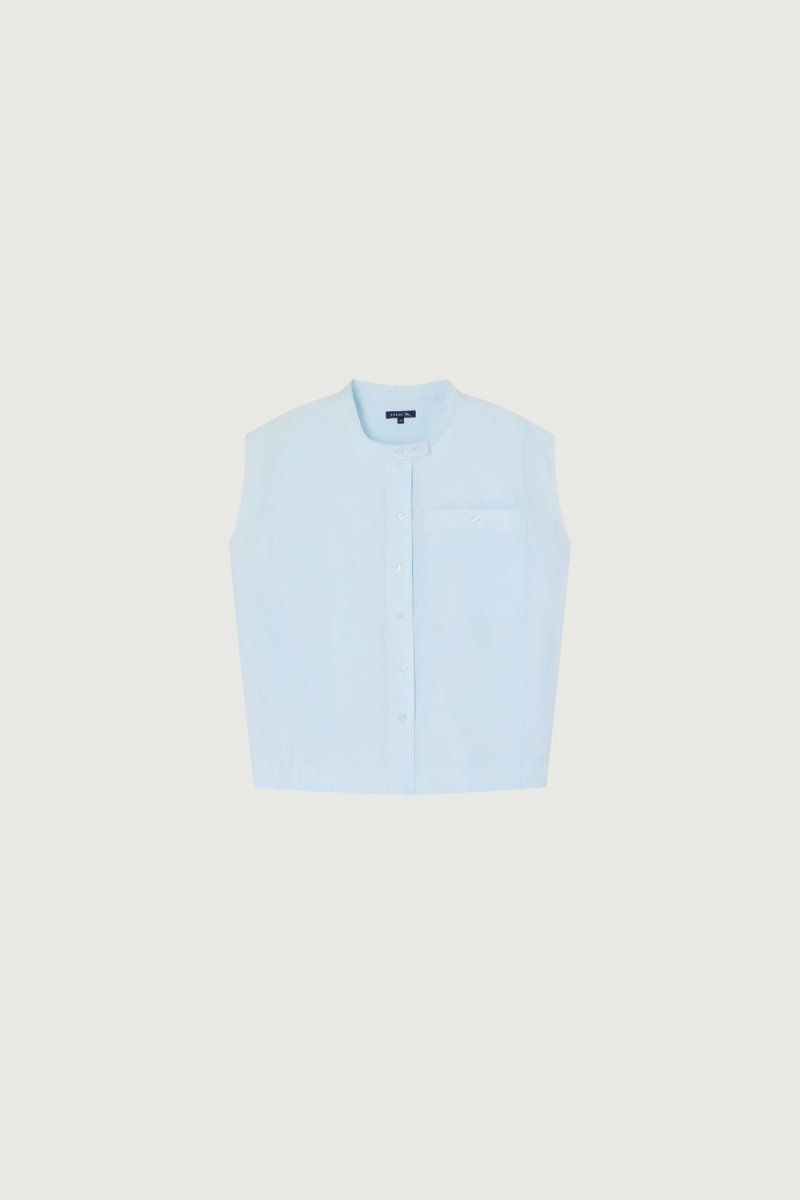 Estonie Blouse in Opal Blue from SOEUR at Edito boutique