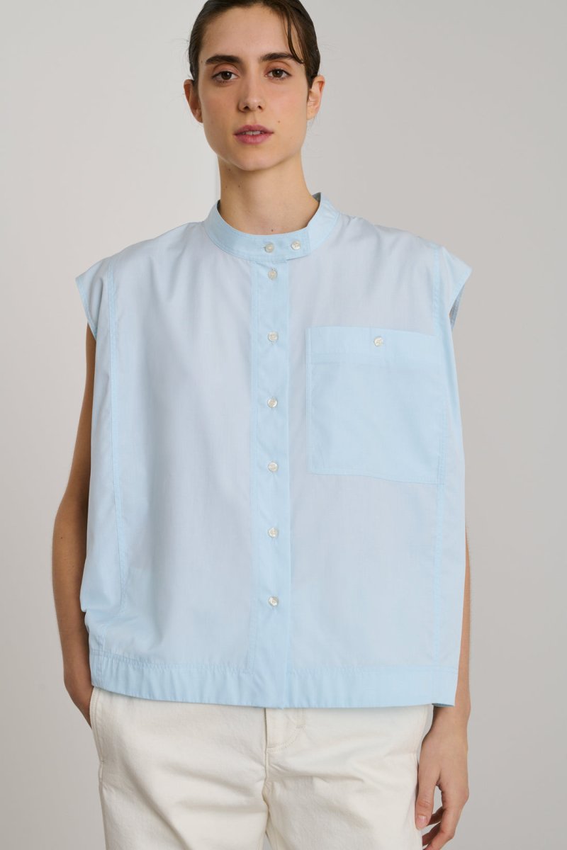 Estonie Blouse in Opal Blue from SOEUR at Edito boutique