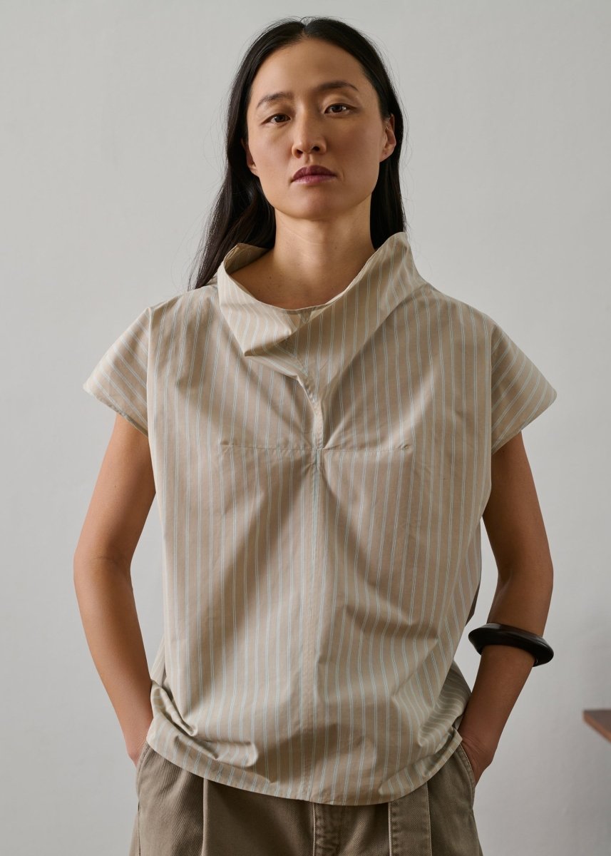 Farah Blouse in Grey/Blue from SOEUR at Edito boutique