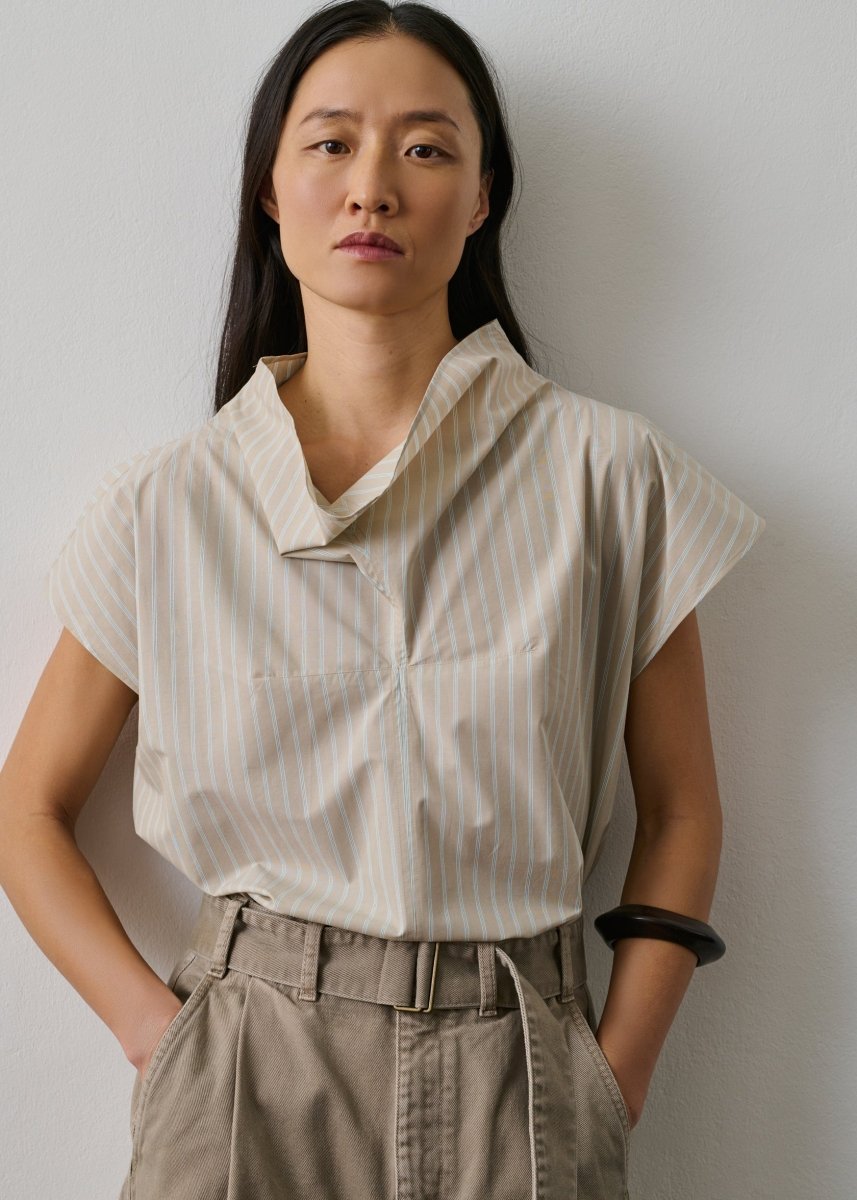 Farah Blouse in Grey/Blue from SOEUR at Edito boutique