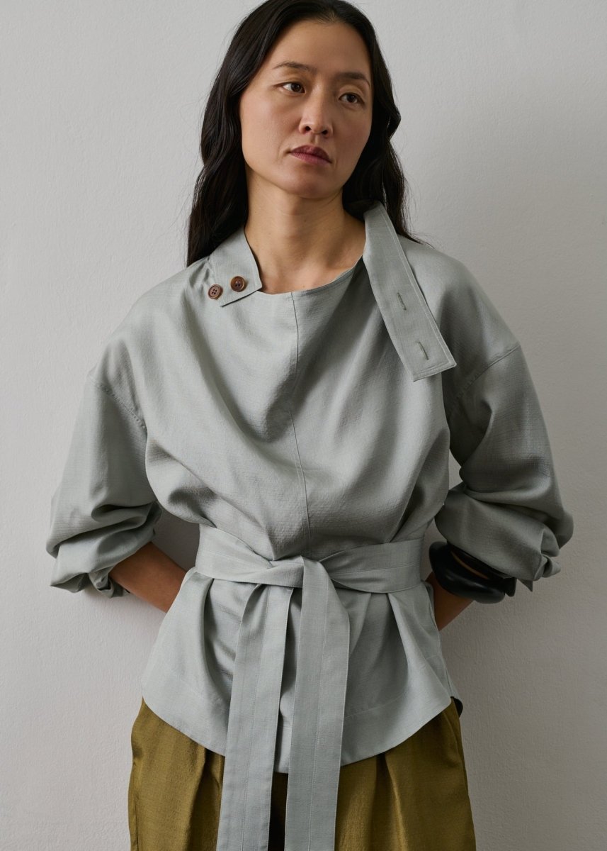Felicite Shirt in Ice Blue from SOEUR at Edito boutique