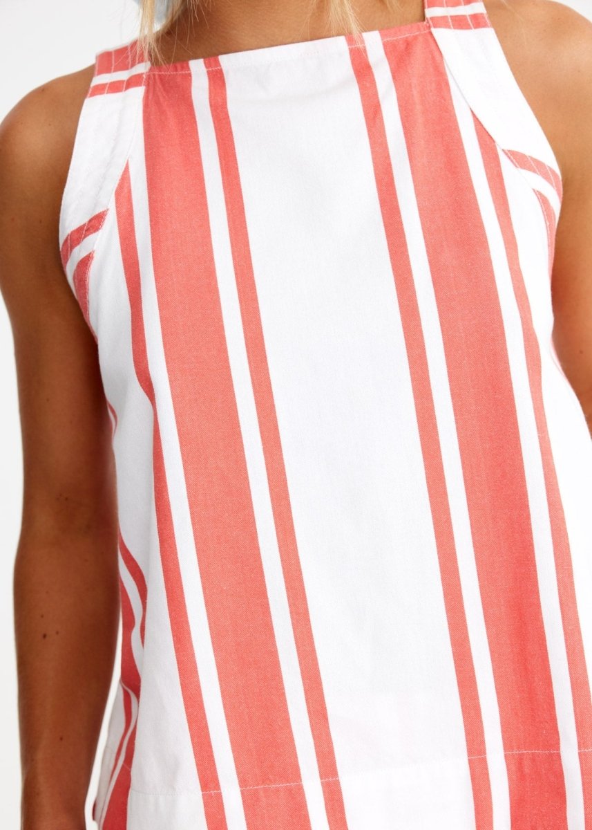 Filly Top in Red Stripes from BINNYWEAR at Edito boutique