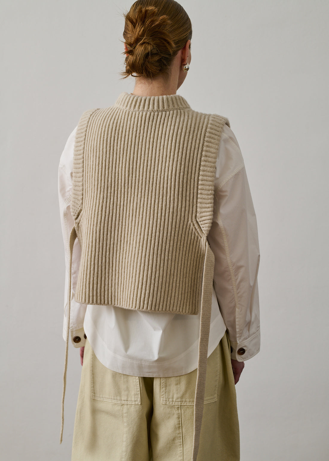 Firmus Sleeveless Jumper in Ecru from Soeur