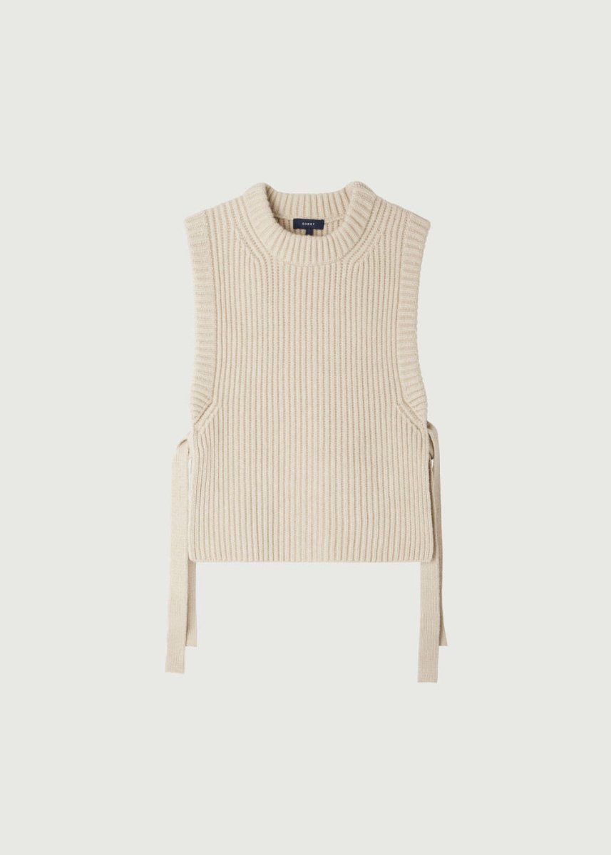 Firmus Sleeveless Jumper in Ecru from SOEUR at Edito boutique